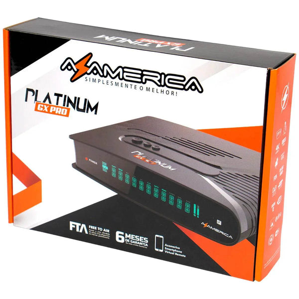 Receptor Azamerica Platinum GX PRO 4K Ultra HD Wi-Fi ACM - Vai Veloz Comércio