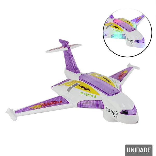 Avião Bate e Volta com Movimento Luzes e Sons - Vai Veloz Comércio