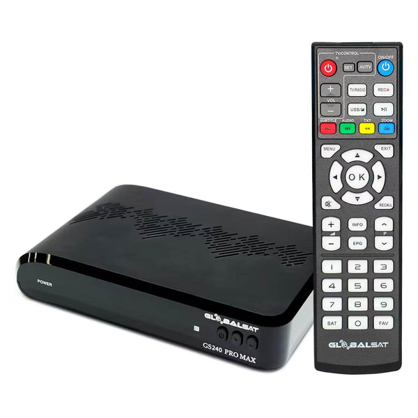 Receptor Globalsat GS-240 Pro Max Full HD Wi-Fi ACM - Vai Veloz Comércio
