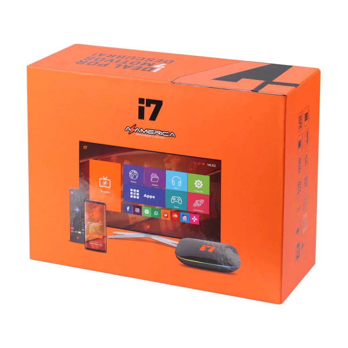 Receptor Azamerica i7 4K Wi-Fi 32GB Air Mouse - Vai Veloz Comércio