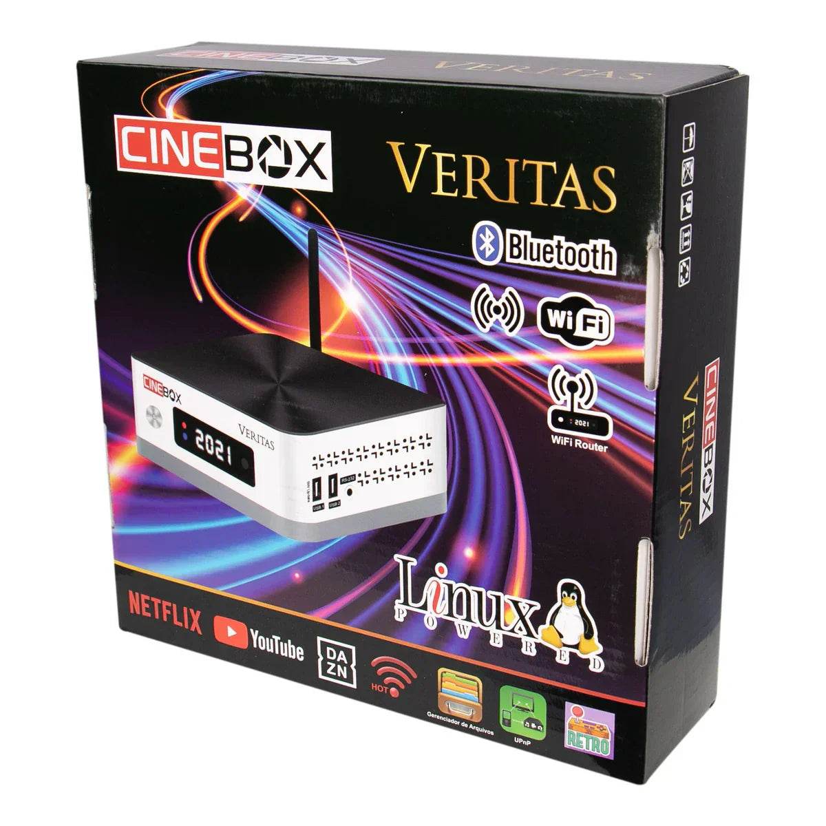 Receptor Cinebox Veritas Full HD Wi-Fi Linux ACM - Vai Veloz Comércio
