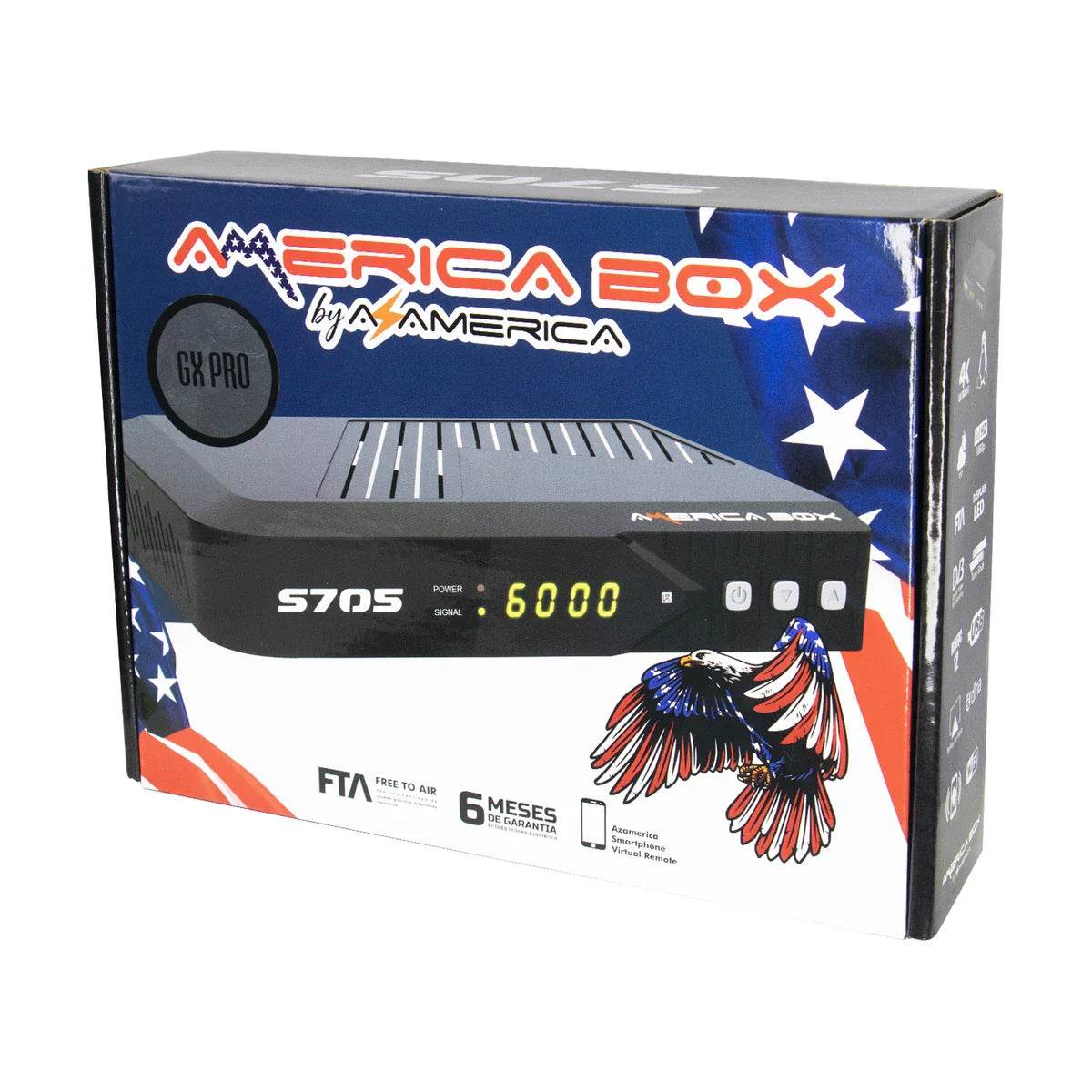 Receptor Americabox S-705 GX Pro 4K Ultra HD Wi-Fi ACM - Vai Veloz Comércio